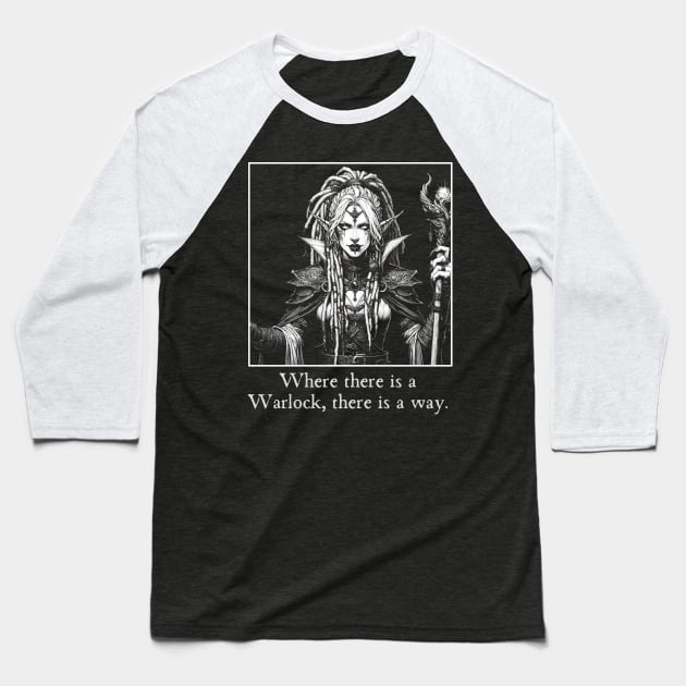 Warlock Baseball T-Shirt by OddlyNoir